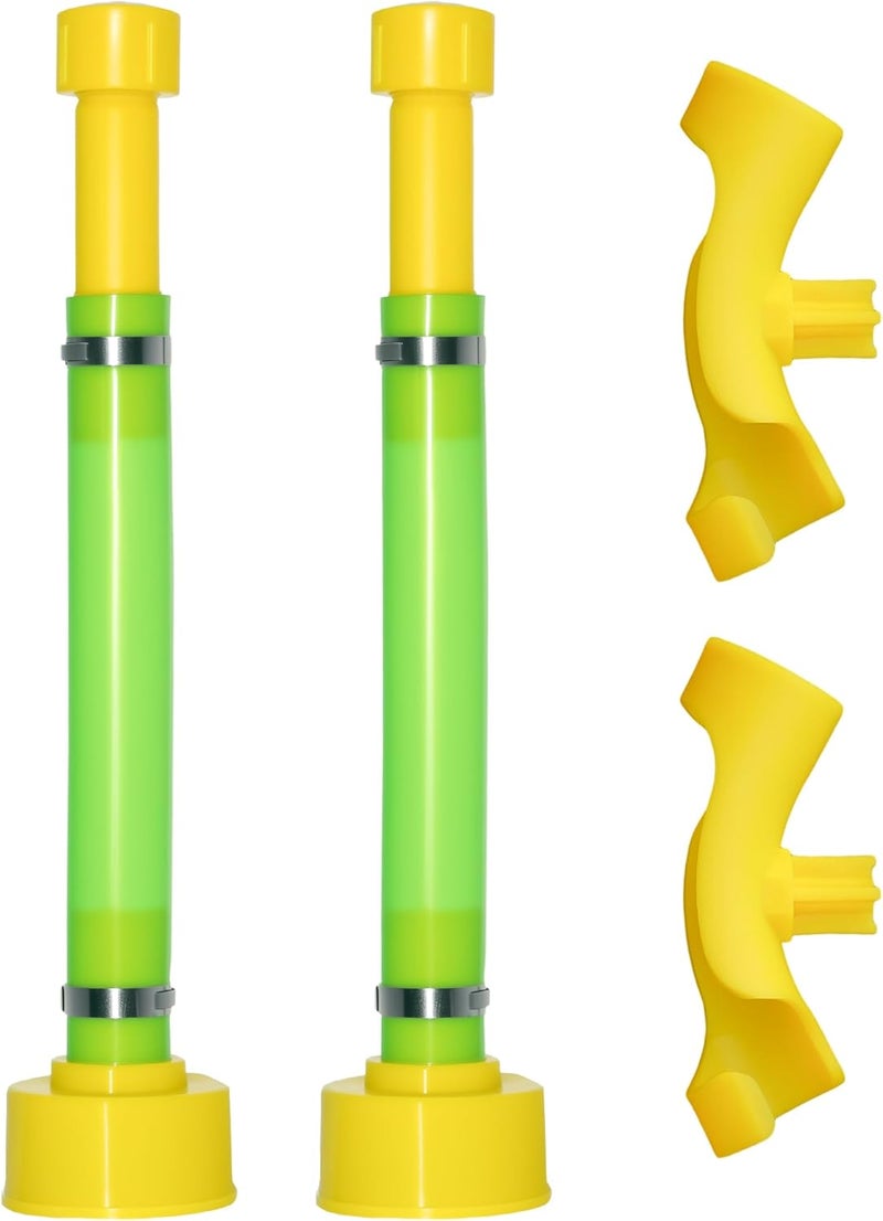 mapleza 2 PCS 11.75" Gas Can Spout Replacement with 2 PCS Hose Benders Compatible with Midwest Scepter Gas Cans PVC Gas Hoses Fit for 1/2/5/10 Gallon Fuel Jugs That Feature 1.75"-1.8" Threads - Image 1